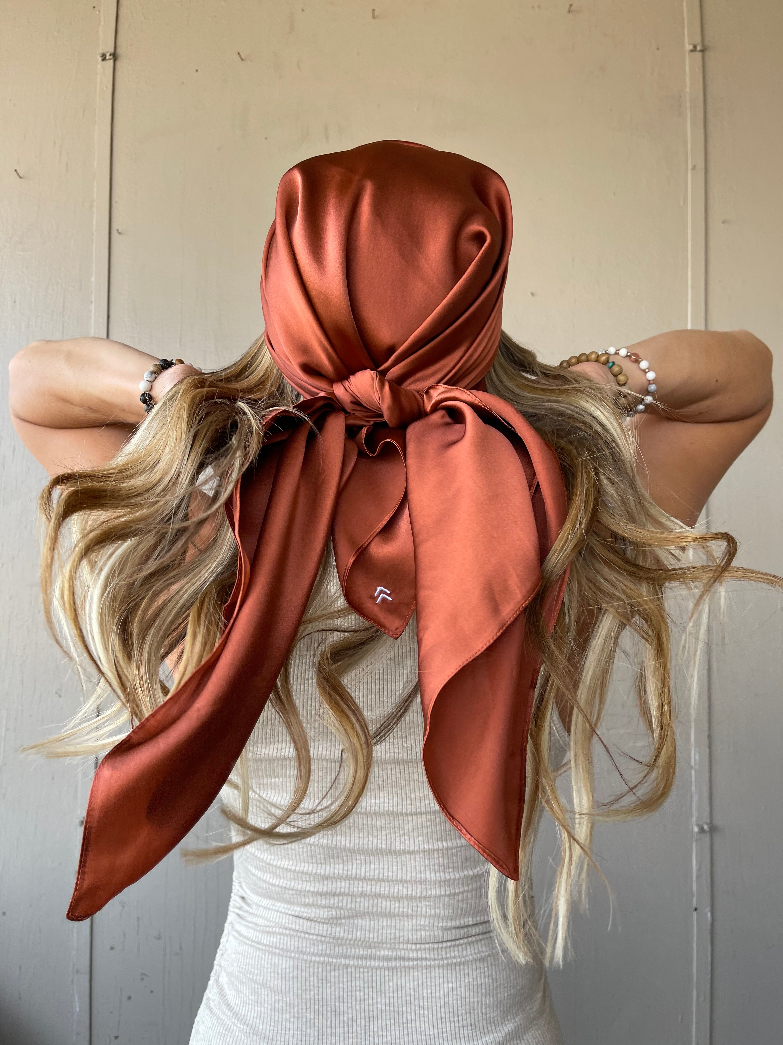 How to accessorize a silk tie scarf  Silk scarf style, Ways to wear a scarf,  Scarf styles