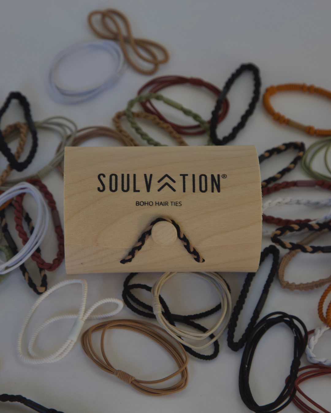 Boho Hair Tie 36 Pack & Carrying Case Neutral