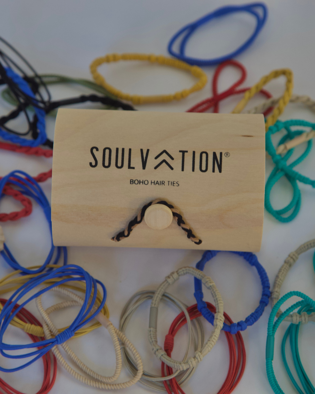 Boho Hair Tie 36 Pack & Carrying Case Vivid