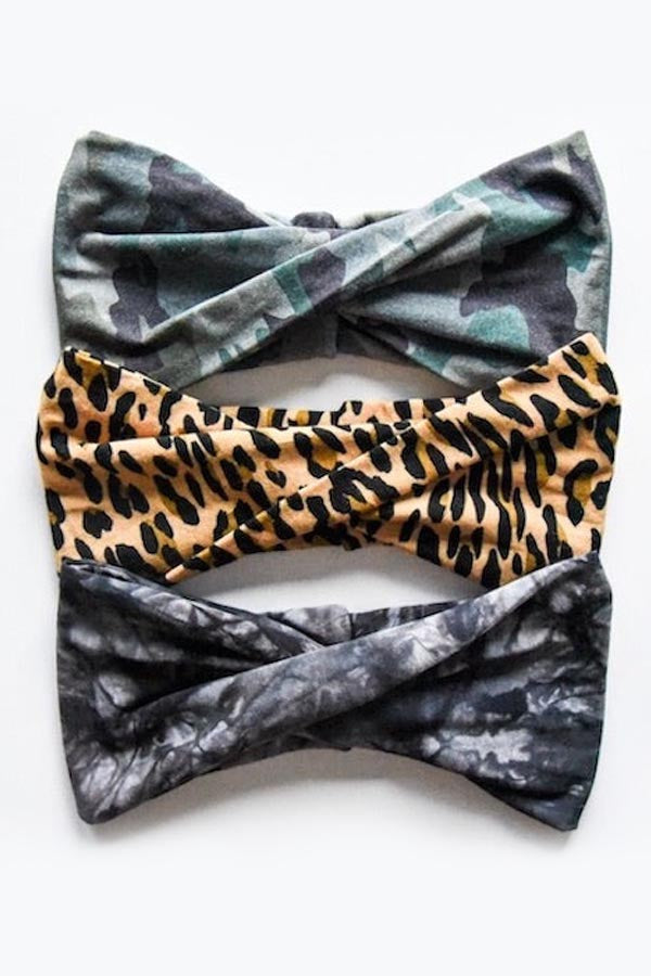 soulvation wild twist headband pack camo leopard tie dye cheetah