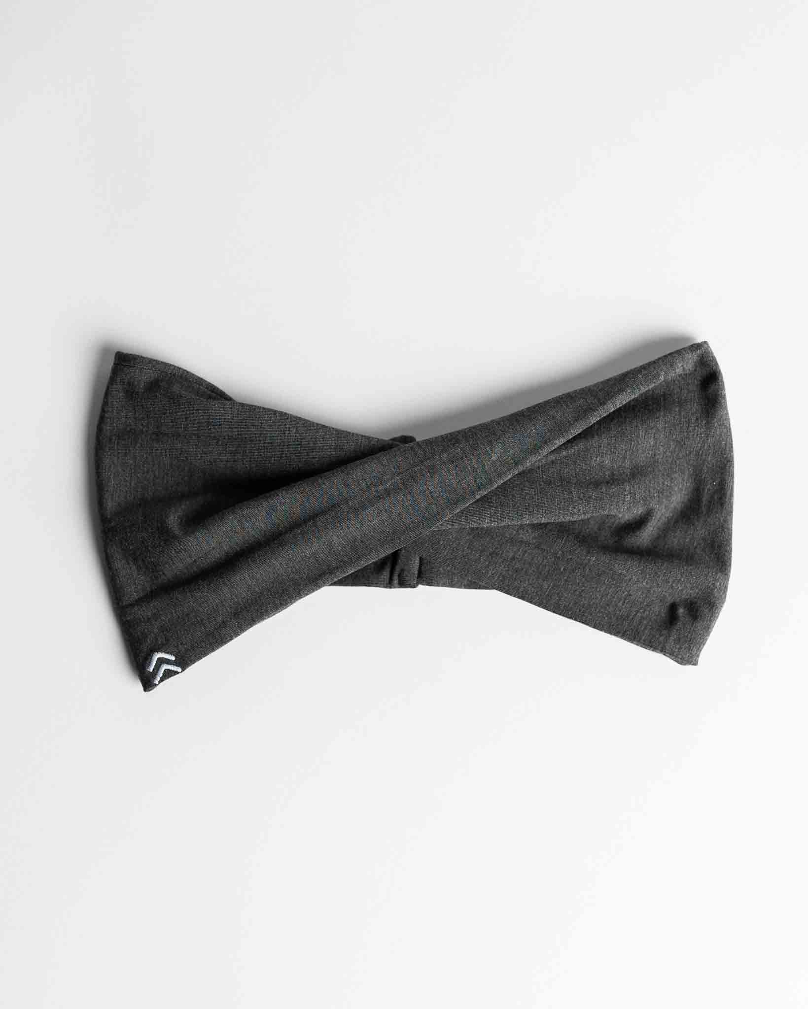 soulvation charcoal dark grey twist headband
