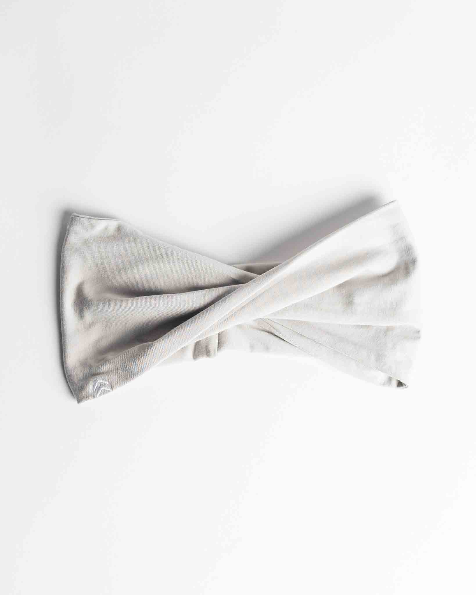 soulvation glacier light grey twist headband