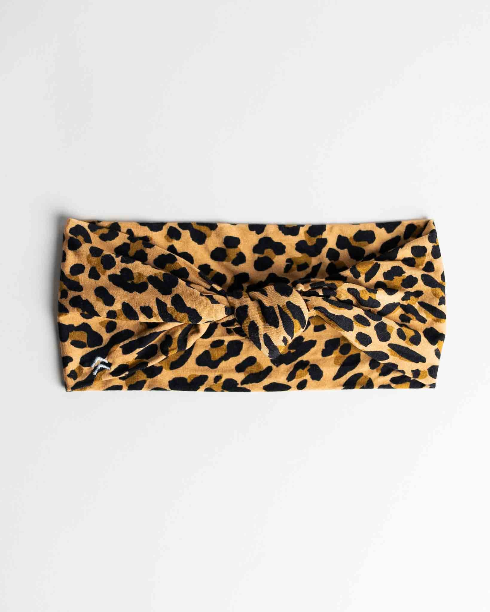 butter soft knot headband leopard