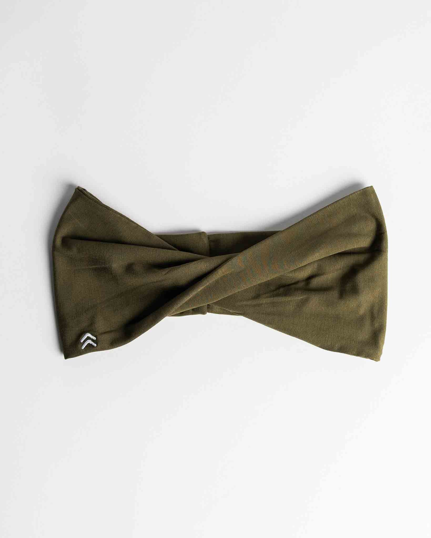 soulvation olive green twist headband