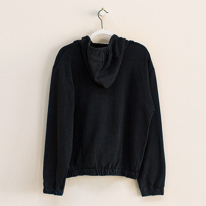soulvation quarter zip hoodie black