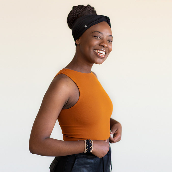 soulvation high neck tank pumpkin spice orange