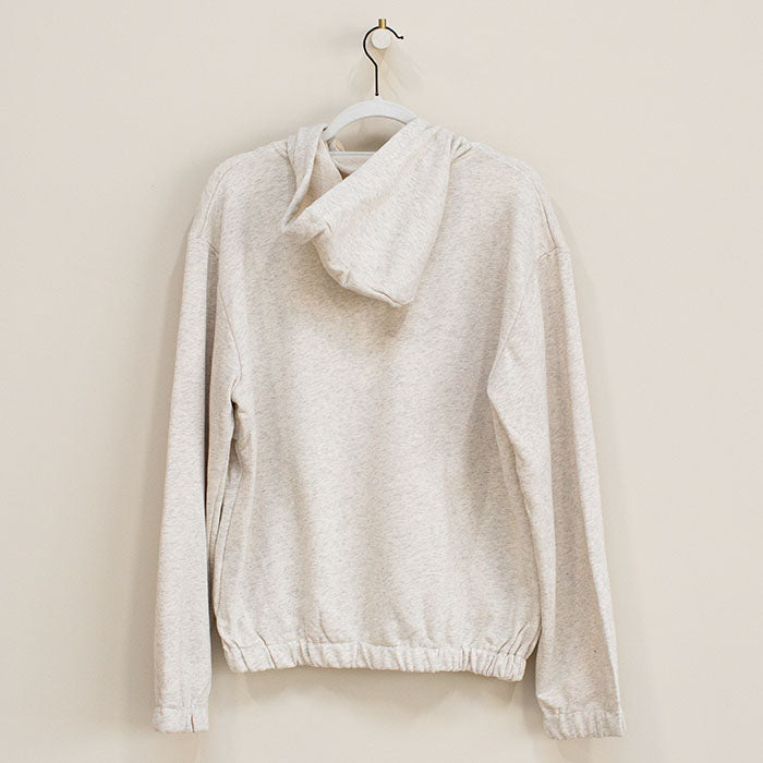 soulvation quarter zip hoodie oatmeal light heather grey