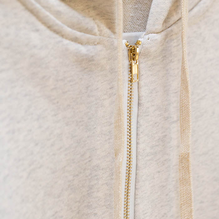 soulvation quarter zip hoodie oatmeal light heather grey